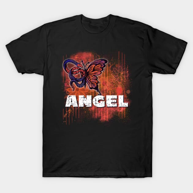 Angel gothic girl fairy grunge design T-Shirt by Quirky And Funny Animals